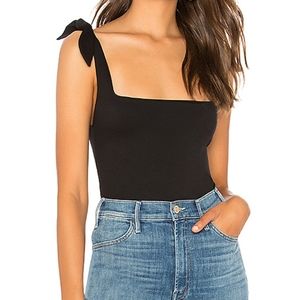 Free People Tie Shoulder Thong Bodysuit